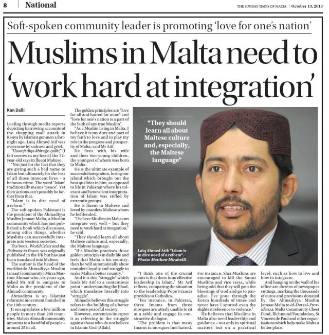 Muslims need to work hard at integration