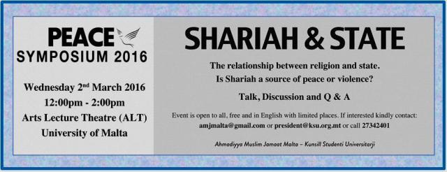 Invitation Peace 2016